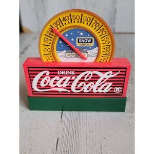 Vintage Coca-Cola temperature sign light up village accessory